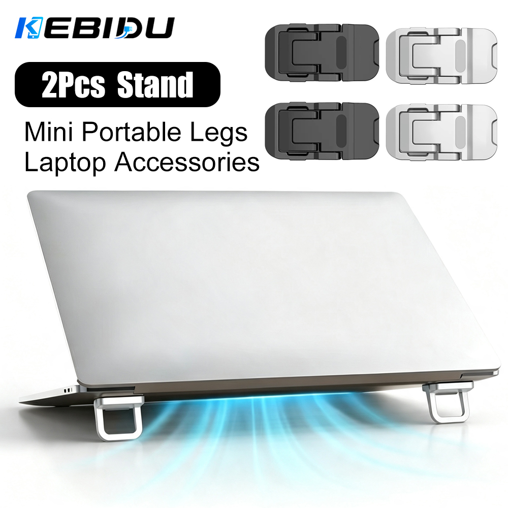 Laptop Stand Riser - KEBIDU 2Pcs 미니 접이식 노트북 스탠드