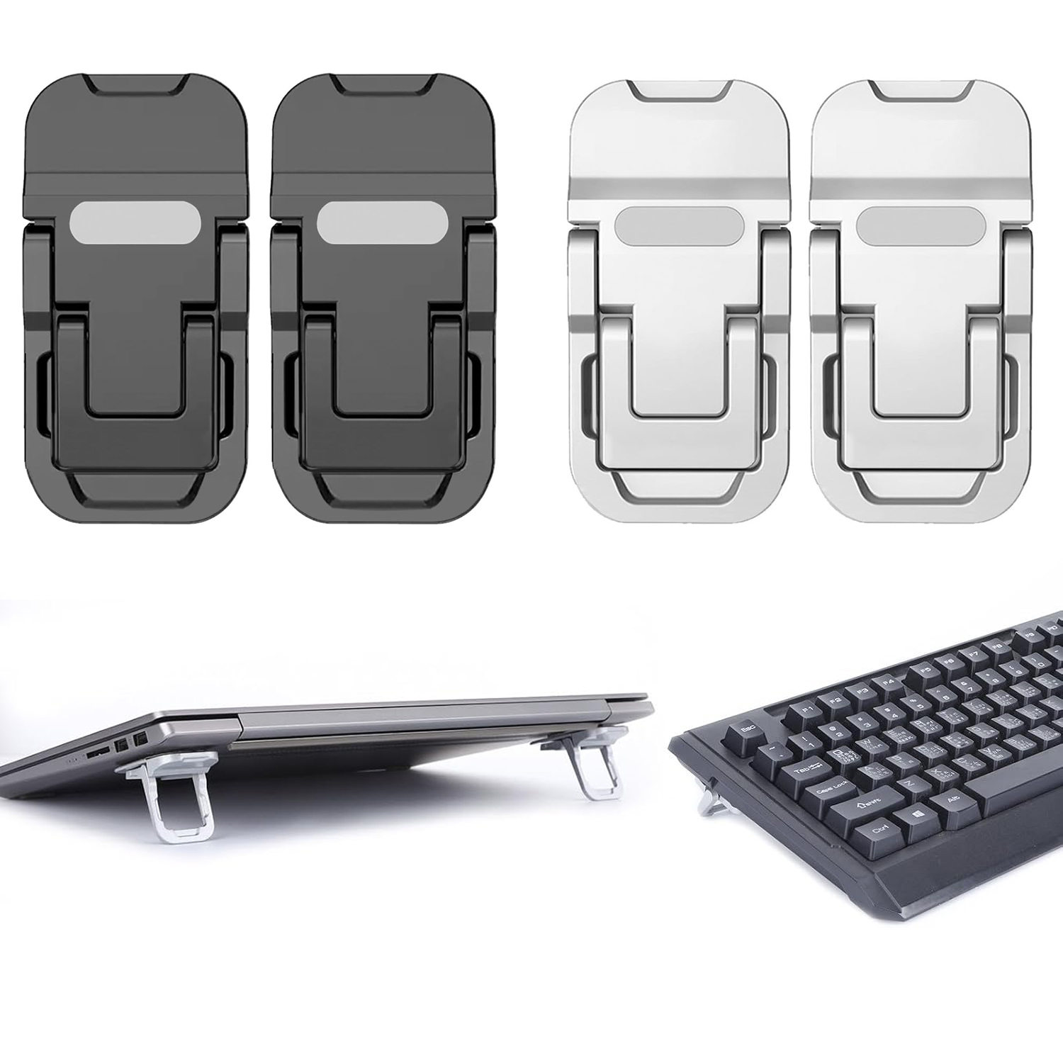 Laptop Stand Riser - 2PCS 휴대용 접이식 노트북 스탠드 조절