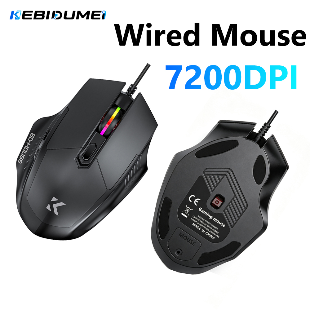 Laptop Electronics Accessories - KEBIDUMEI 7200DPI 유선 마우스 6 버튼