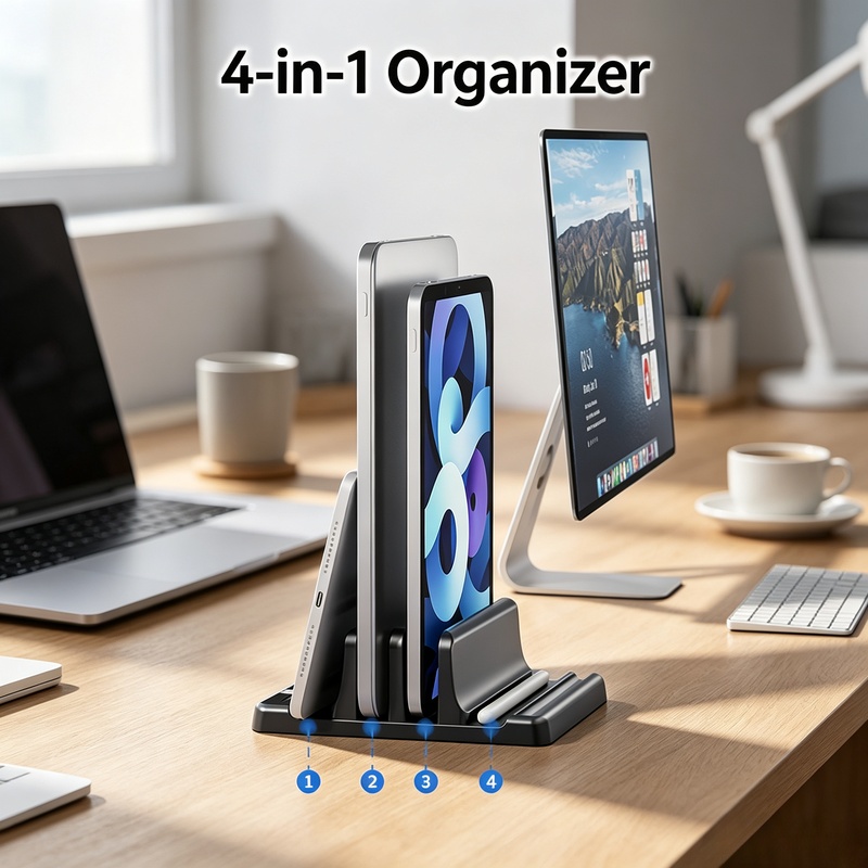 Laptop Stand Riser - 수직형 노트북 스탠드 멀티 슬롯 노트북