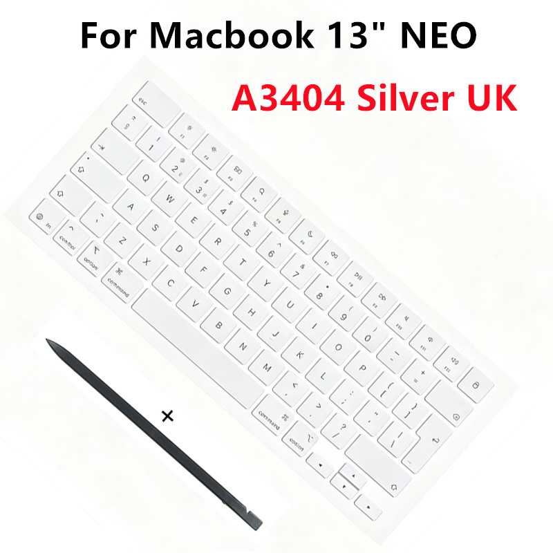 Laptop Repair Accessories - 영국식 영어 실버 키캡 세트 맥북