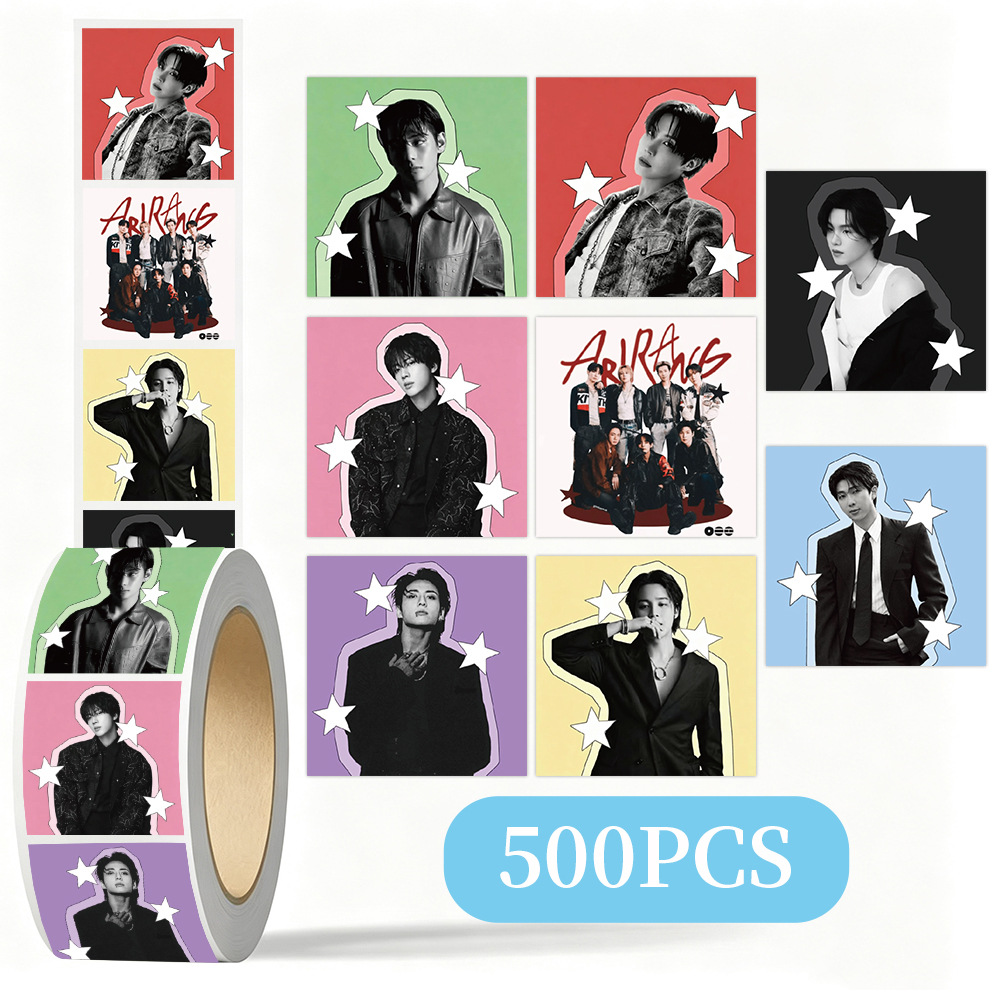 K팝 BTS 스타 데코 스티커 롤, 500개입, DIY - Laptop Accessories Toy 리뷰 및 가격