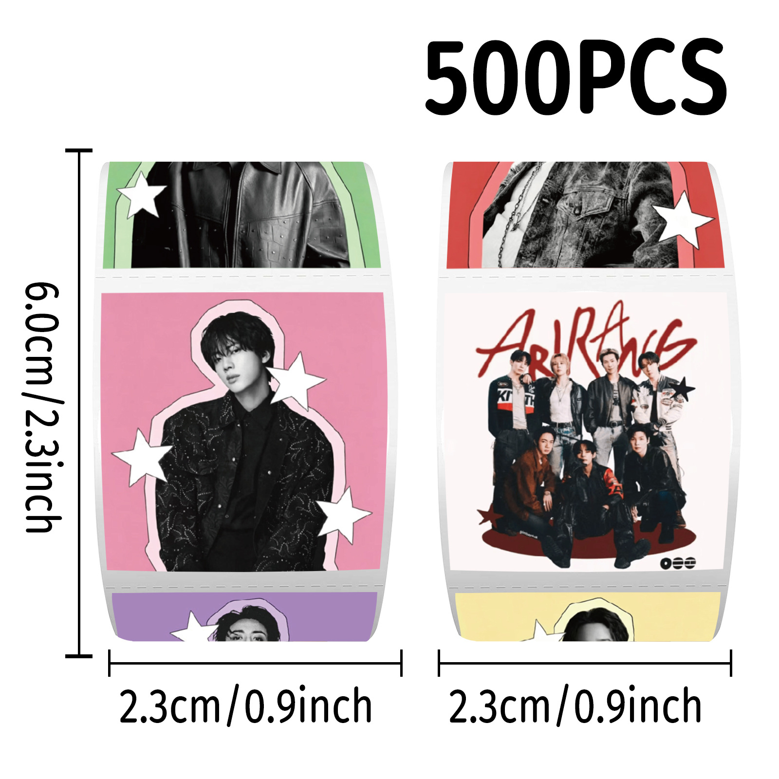 K팝 BTS 스타 데코 스티커 롤, 500개입, DIY - Laptop Accessories Toy 리뷰 및 가격