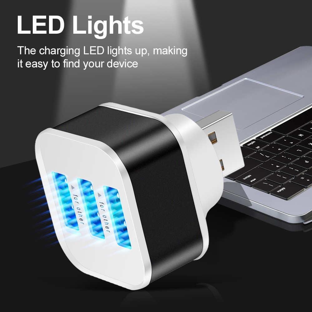 3 포트 USB 슬롯 어댑터, USB 3 in 1 다중 - Laptop Electronics Accessories 리뷰 및 가격
