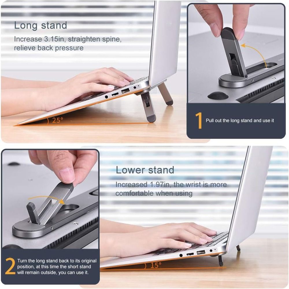 인체공학적 디자인의 조절 가능한 접이식 노트북 받침대, - Laptop Stand Riser 리뷰 및 가격