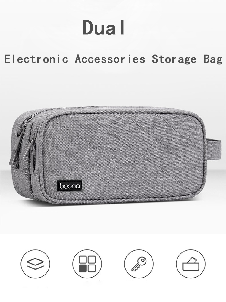 듀얼 휴대용 노트북 전원 코드 충전기 보관 가방, 다기 - Laptop Electronics Accessories 리뷰 및 가격