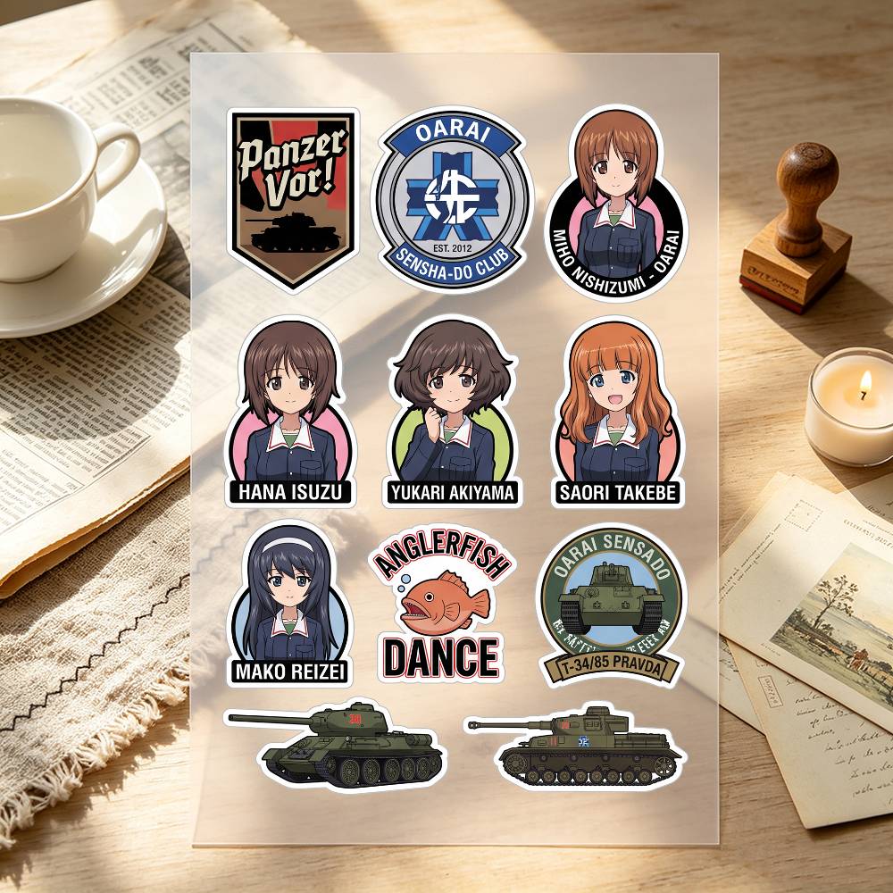 애니메이션 걸스 언드 팬저 오토바이 스티커 자동차 바디 - Laptop Accessories Girls 리뷰 및 가격