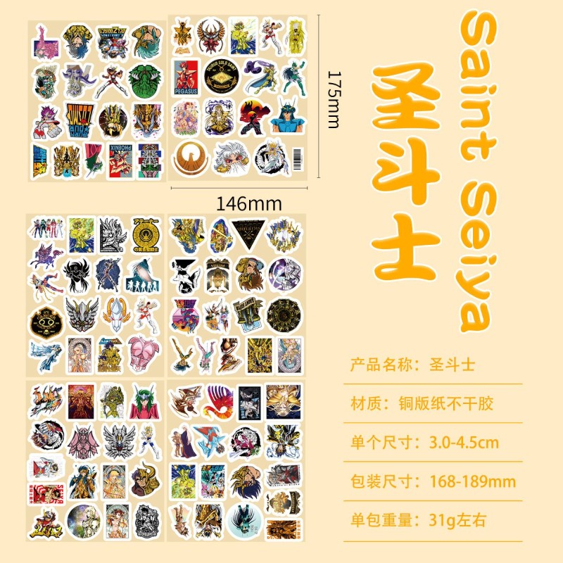 101Pcs 세인트 세이야 애니메이션 스티커 만화 캐릭 - Laptop Accessories Toy 리뷰 및 가격