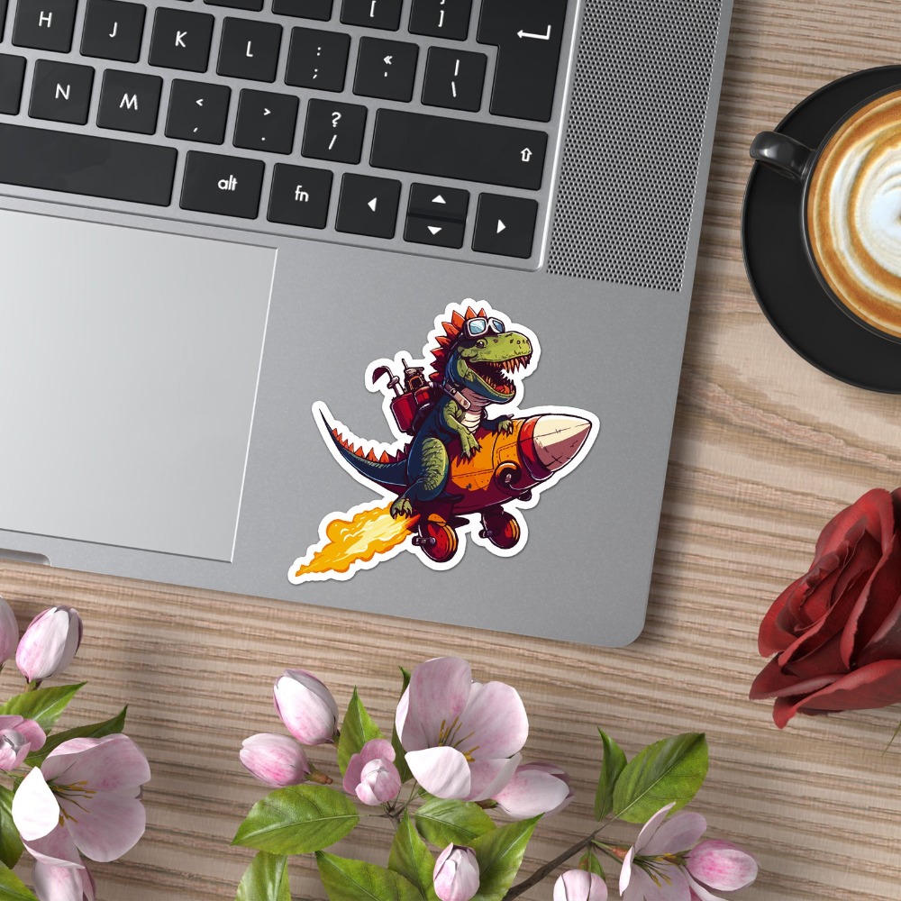 공룡이 로켓 위에 있는 독특한 디자인, 긁힘 방지 미적 - Laptop Accessories You Must Have 리뷰 및 가격