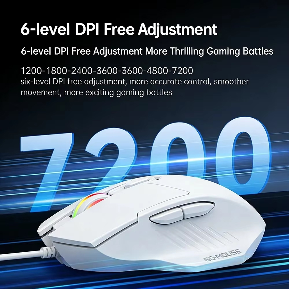 KEBIDUMEI 7200DPI 유선 마우스 6 버튼  - Laptop Electronics Accessories 리뷰 및 가격