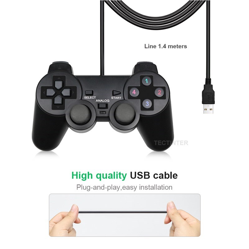 유선 USB PC 게임 조이스틱 게임패드 게임 컨트롤러 - Laptop Accessories And Gadgets 리뷰 및 가격