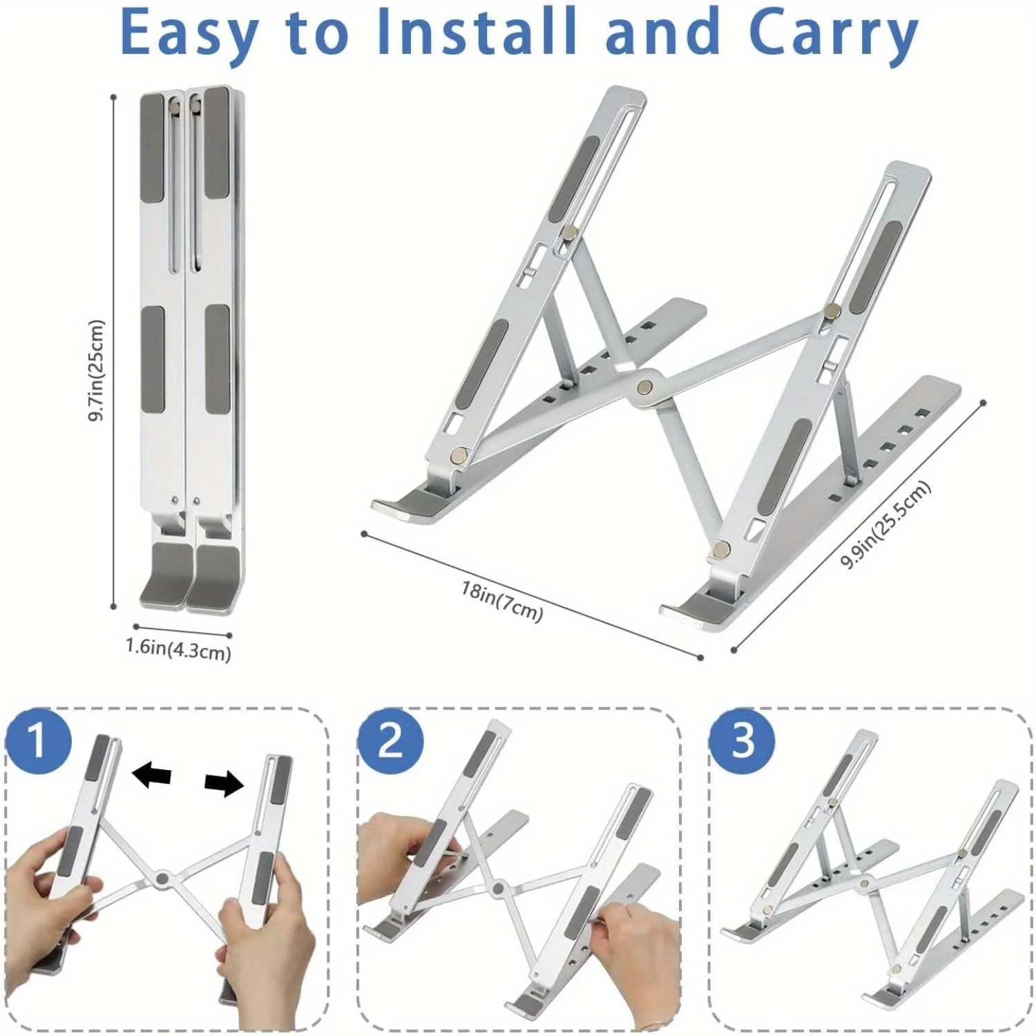 조정 가능한 알루미늄 노트북 스탠드 - 8~16인치 노 - Laptop Accessories And Gadgets 리뷰 및 가격