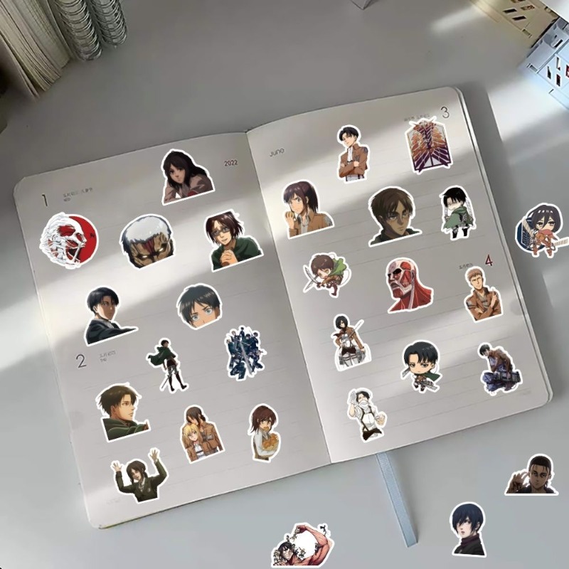 60Pcs 진격의 거인 애니메이션 스티커 귀여운 미적  - Laptop Accessories Toy 리뷰 및 가격