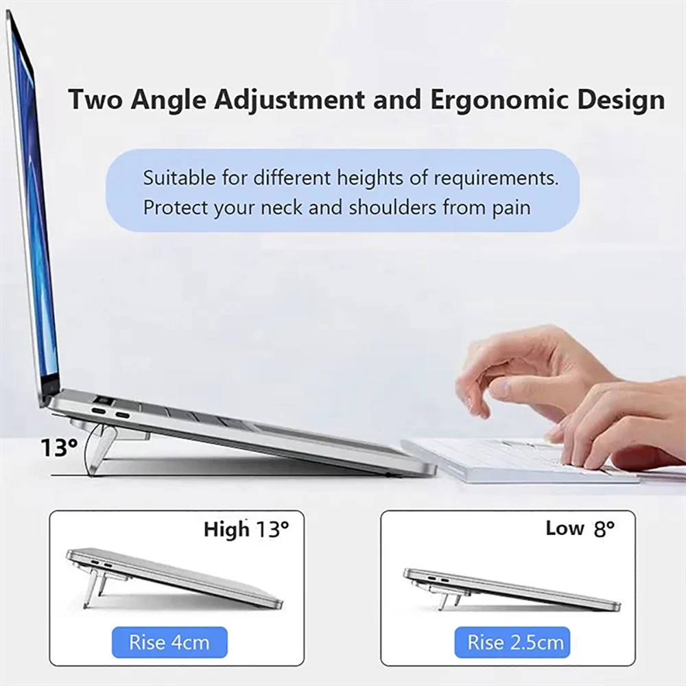 2개 접이식 투명 노트북 받침대, 자가 접착식 각도 조 - Laptop Stand Riser 리뷰 및 가격