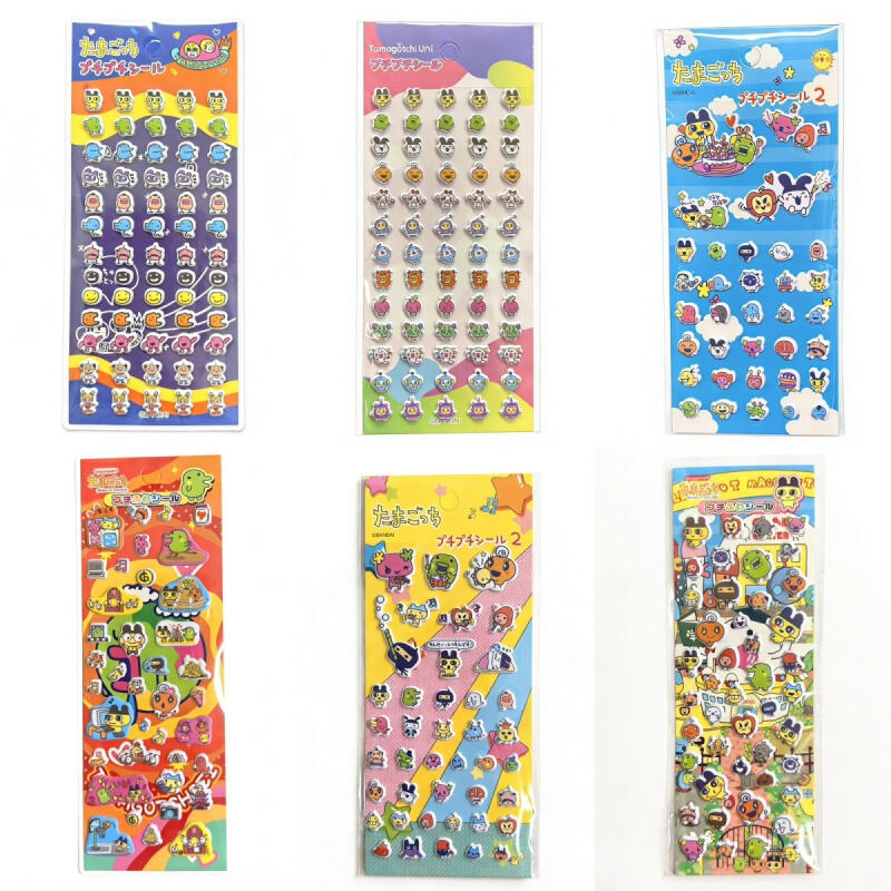 6Pcs Tamagotchi 만화 버블 스티커 창의력  - Laptop Accessories Toy 리뷰 및 가격