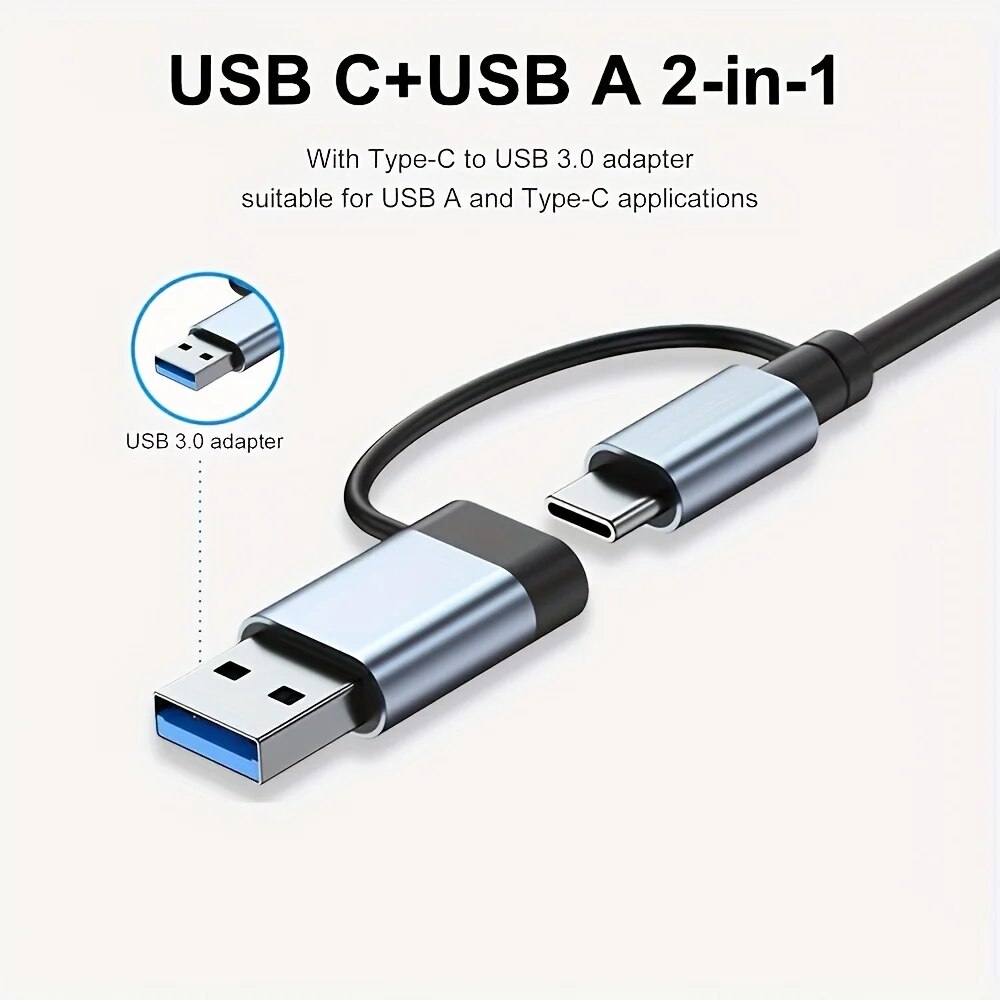 2 in 1 USB3.0 허브 7포트 타입 C 확장 스 - Laptop Accessories And Gadgets 리뷰 및 가격
