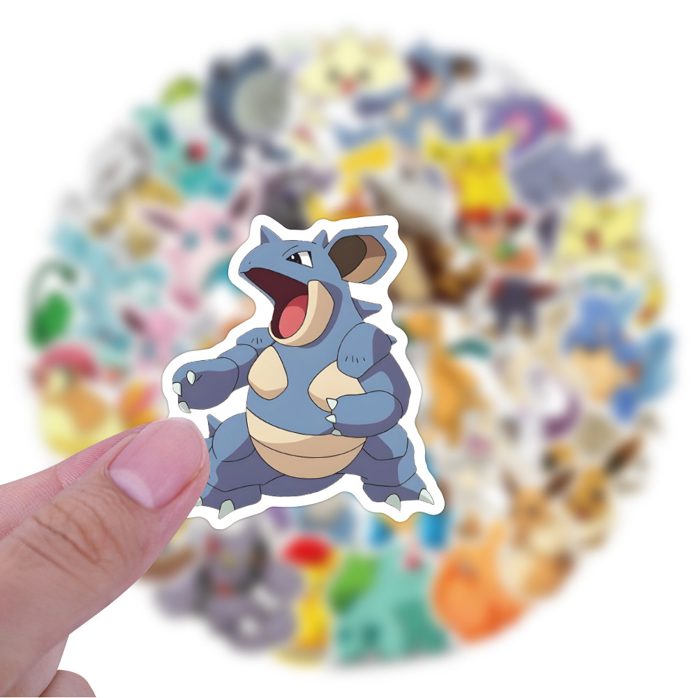 50/60pcs 귀여운 만화 애니메이션 포켓몬 스티커  - Laptop Accessories Toy 리뷰 및 가격